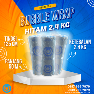 Bubble wrap Hitam 2.4 kg UPACK