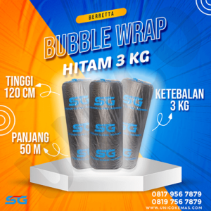 Bubble wrap Hitam 3 kg SG