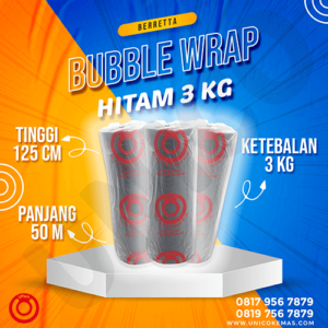 Bubble wrap Hitam 3 kg UPACK